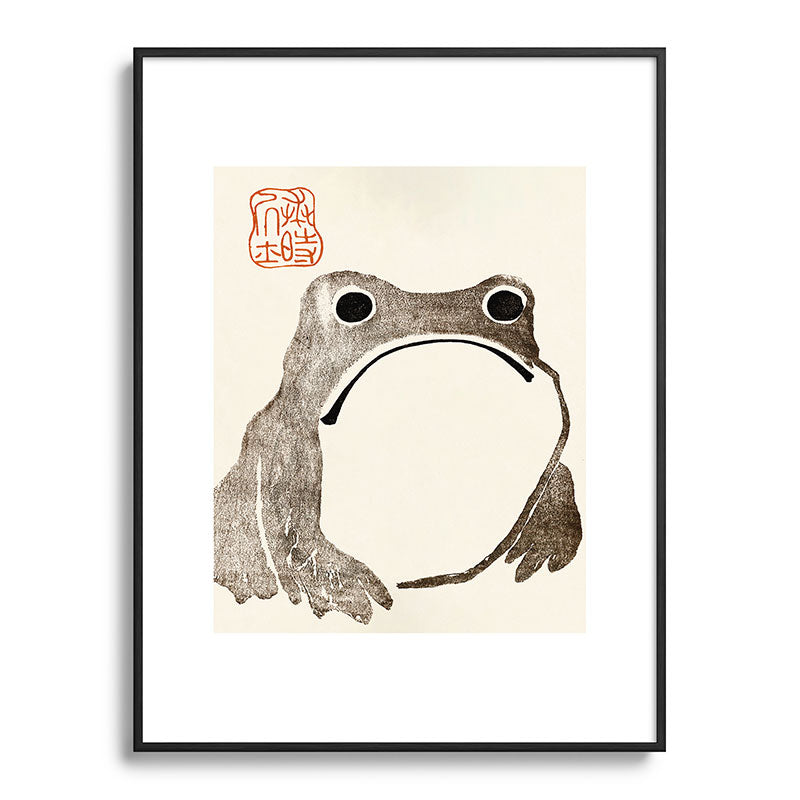Unimpressed Frog Meika Gafu by Matsumoto Hoji 1814 - Frog Framed Art Print Gallery Image 115