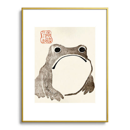 Unimpressed Frog Meika Gafu by Matsumoto Hoji 1814 - Frog Framed Art Print Gallery Image 124