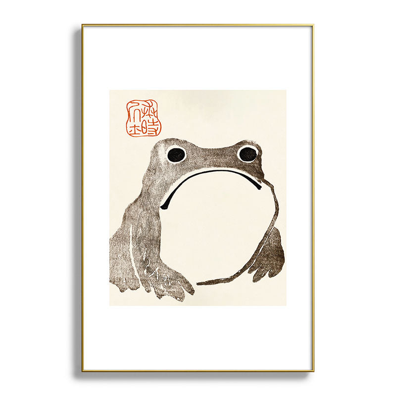 Unimpressed Frog Meika Gafu by Matsumoto Hoji 1814 - Frog Framed Art Print Gallery Image 127