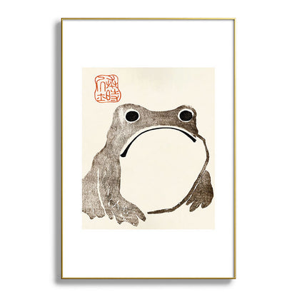 Unimpressed Frog Meika Gafu by Matsumoto Hoji 1814 - Frog Framed Art Print Gallery Image 127