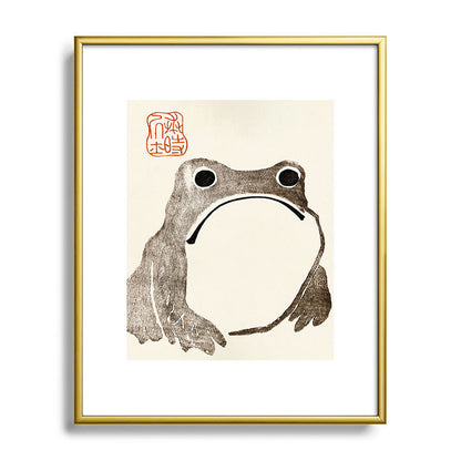 Unimpressed Frog Meika Gafu by Matsumoto Hoji 1814 - Frog Framed Art Print Gallery Image 120