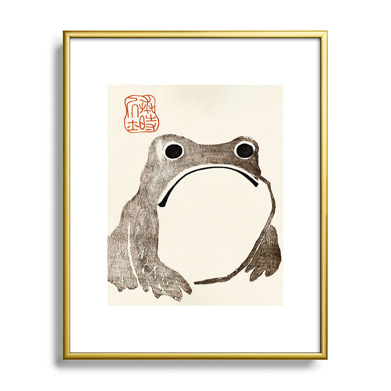 Unimpressed Frog Meika Gafu by Matsumoto Hoji 1814 - Frog Framed Art Print Gallery Image 121