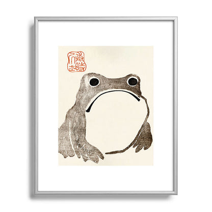 Unimpressed Frog Meika Gafu by Matsumoto Hoji 1814 - Frog Framed Art Print Gallery Image 129