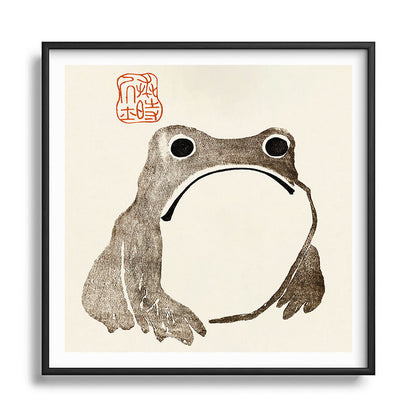 Unimpressed Frog Meika Gafu by Matsumoto Hoji 1814 - Frog Framed Art Print Gallery Image 122