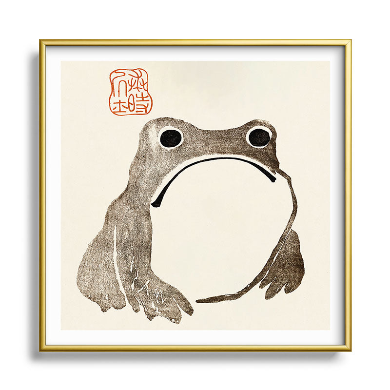 Unimpressed Frog Meika Gafu by Matsumoto Hoji 1814 - Frog Framed Art Print Gallery Image 133