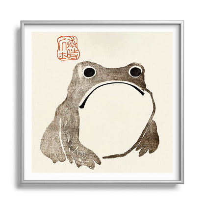 Unimpressed Frog Meika Gafu by Matsumoto Hoji 1814 - Frog Framed Art Print Gallery Image 140