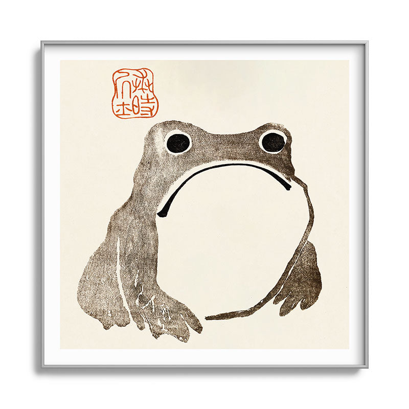 Unimpressed Frog Meika Gafu by Matsumoto Hoji 1814 - Frog Framed Art Print Gallery Image 141