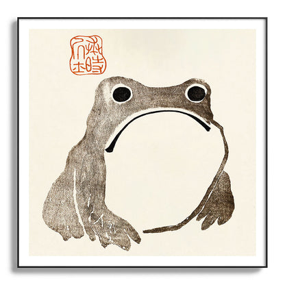 Unimpressed Frog Meika Gafu by Matsumoto Hoji 1814 - Frog Framed Art Print Gallery Image 130