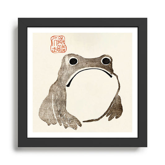 Unimpressed Frog Meika Gafu by Matsumoto Hoji 1814 - Frog Framed Art Print Gallery Image 2