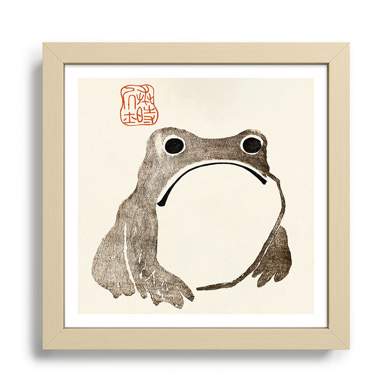 Unimpressed Frog Meika Gafu by Matsumoto Hoji 1814 - Frog Framed Art Print Gallery Image 24