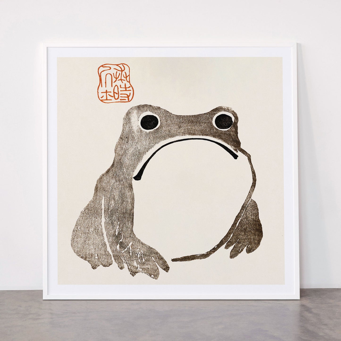 Unimpressed Frog Meika Gafu by Matsumoto Hoji 1814 - Frog Framed Art Print Gallery Image 43