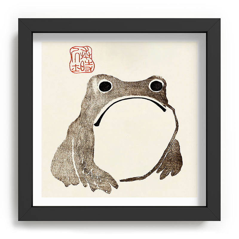 Unimpressed Frog Meika Gafu by Matsumoto Hoji 1814 - Frog Framed Art Print Gallery Image 90