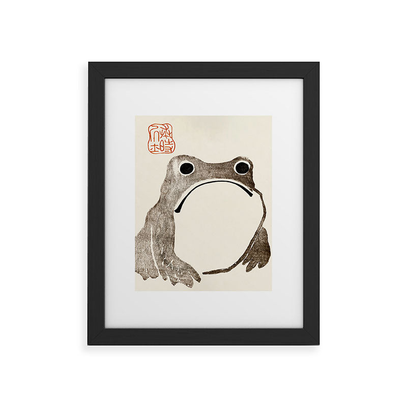 Unimpressed Frog Meika Gafu by Matsumoto Hoji 1814 - Frog Framed Art Print Gallery Image 40