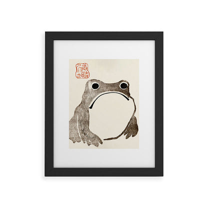 Unimpressed Frog Meika Gafu by Matsumoto Hoji 1814 - Frog Framed Art Print Gallery Image 41