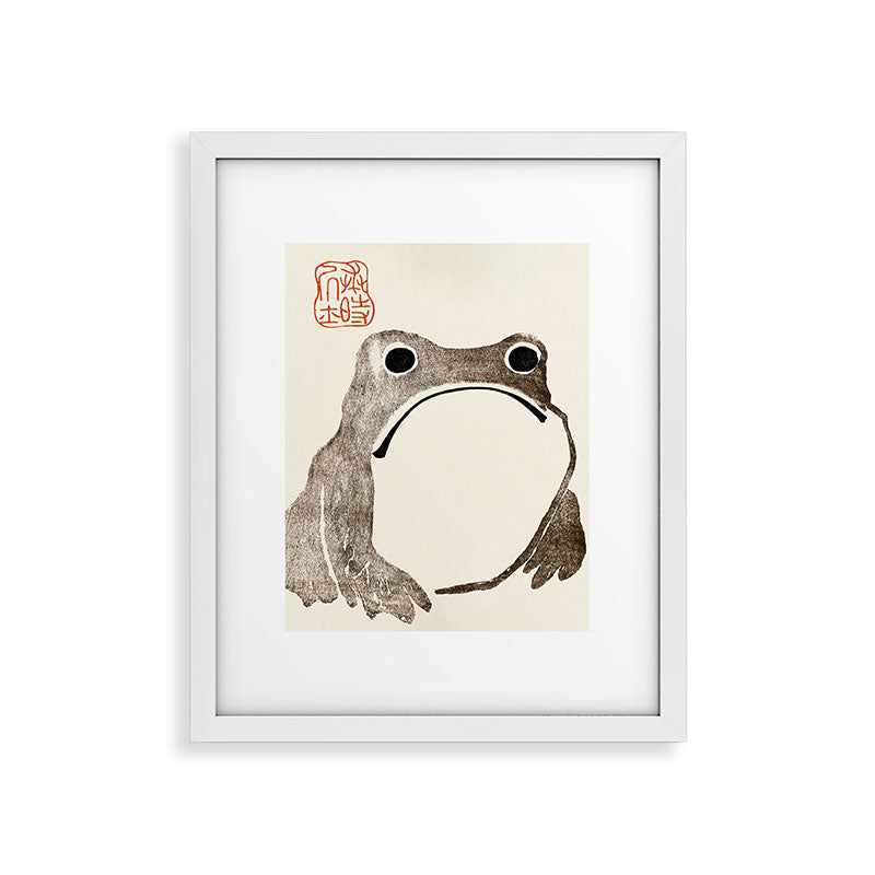 Unimpressed Frog Meika Gafu by Matsumoto Hoji 1814 - Frog Framed Art Print Gallery Image 34