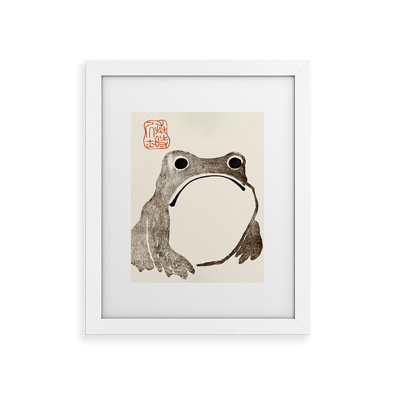 Unimpressed Frog Meika Gafu by Matsumoto Hoji 1814 - Frog Framed Art Print Gallery Image 74