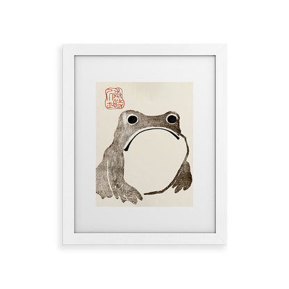 Unimpressed Frog Meika Gafu by Matsumoto Hoji 1814 - Frog Framed Art Print Gallery Image 74