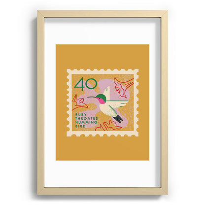 Hummingbird Postage Stamp Framed Art Print Gallery Image 97
