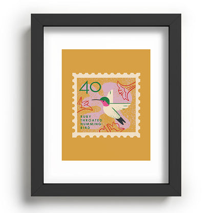 Hummingbird Postage Stamp Framed Art Print Gallery Image 78