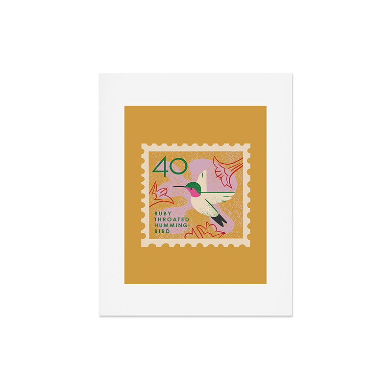 Hummingbird Postage Stamp Art Print Gallery Image 6