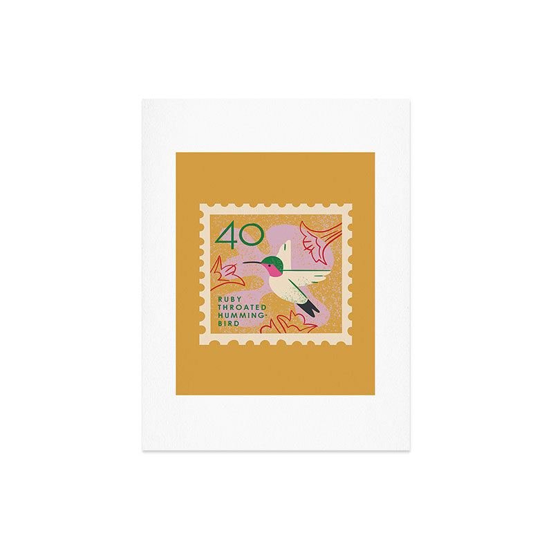 Hummingbird Postage Stamp Art Print Gallery Image 8