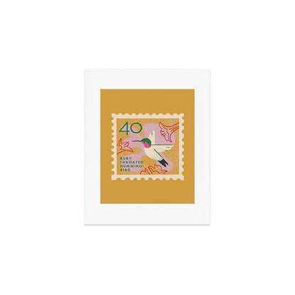 Hummingbird Postage Stamp Art Print Gallery Image 1
