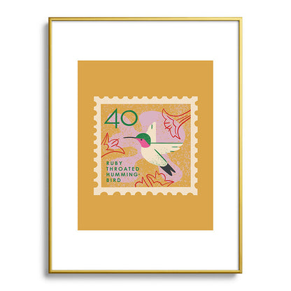 Hummingbird Postage Stamp Framed Art Print Gallery Image 125