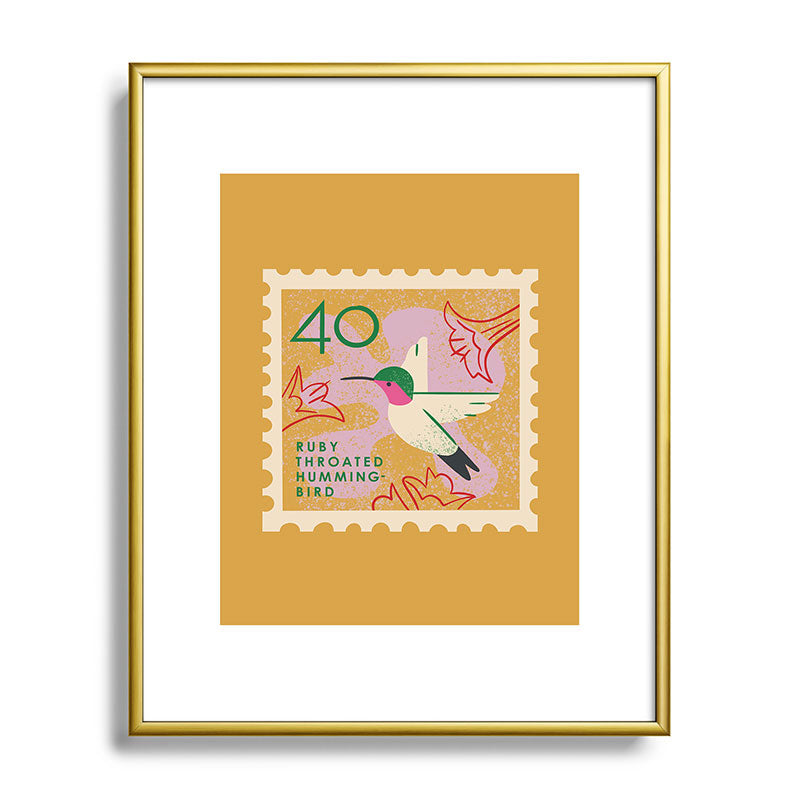 Hummingbird Postage Stamp Framed Art Print Gallery Image 120