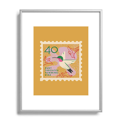 Hummingbird Postage Stamp Framed Art Print Gallery Image 131