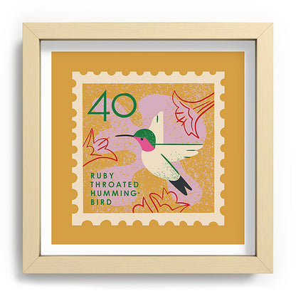 Hummingbird Postage Stamp Framed Art Print Gallery Image 106