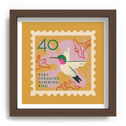 Hummingbird Postage Stamp Framed Art Print Gallery Image 98
