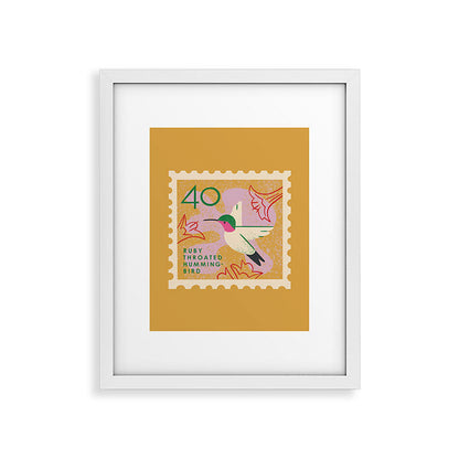Hummingbird Postage Stamp Framed Art Print Gallery Image 36