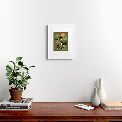 Loons At Dusk Framed Art Print Gallery Image 52