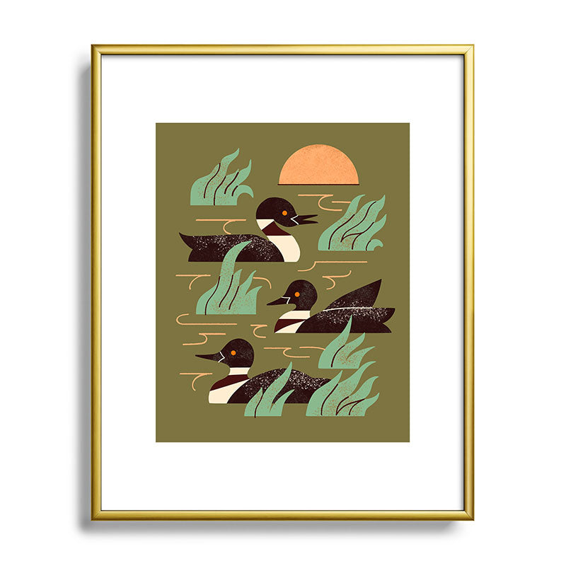Loons At Dusk Framed Art Print Gallery Image 88