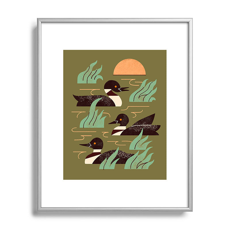 Loons At Dusk Framed Art Print Gallery Image 95