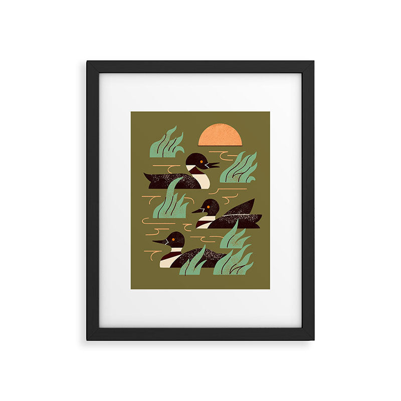 Loons At Dusk Framed Art Print Gallery Image 4