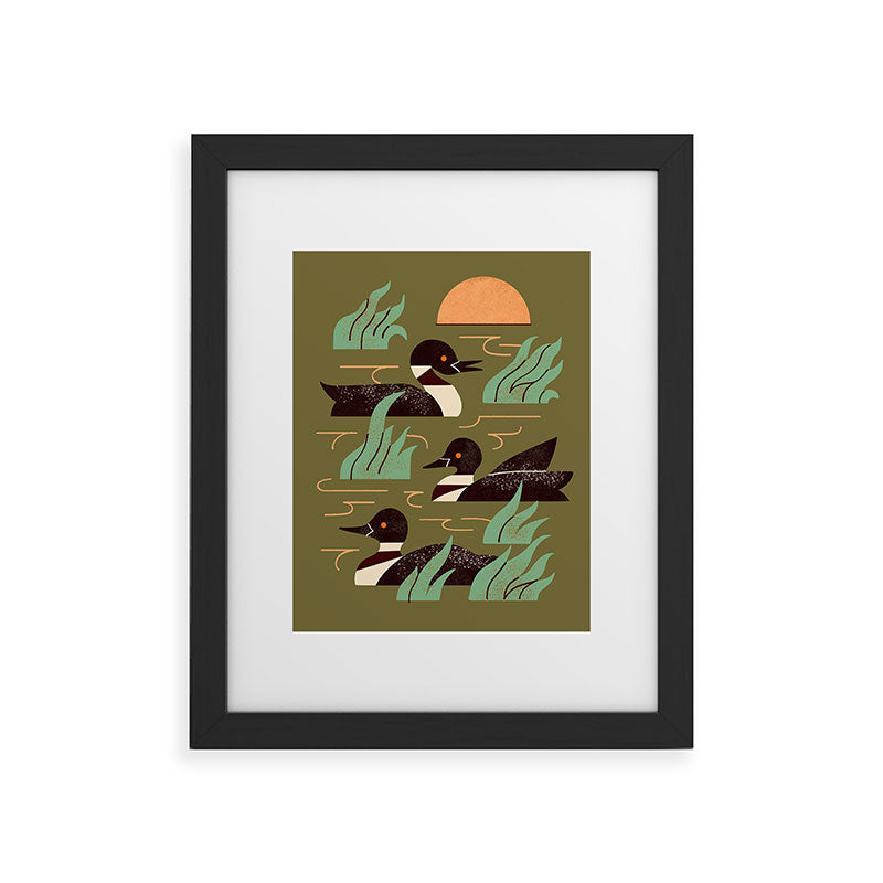 Loons At Dusk Framed Art Print Gallery Image 29