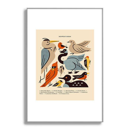 Midwest Birds Guide Framed Art Print Gallery Image 137