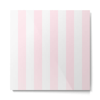 Luxury Striped Pastel Pink Metal Print Gallery Image 2