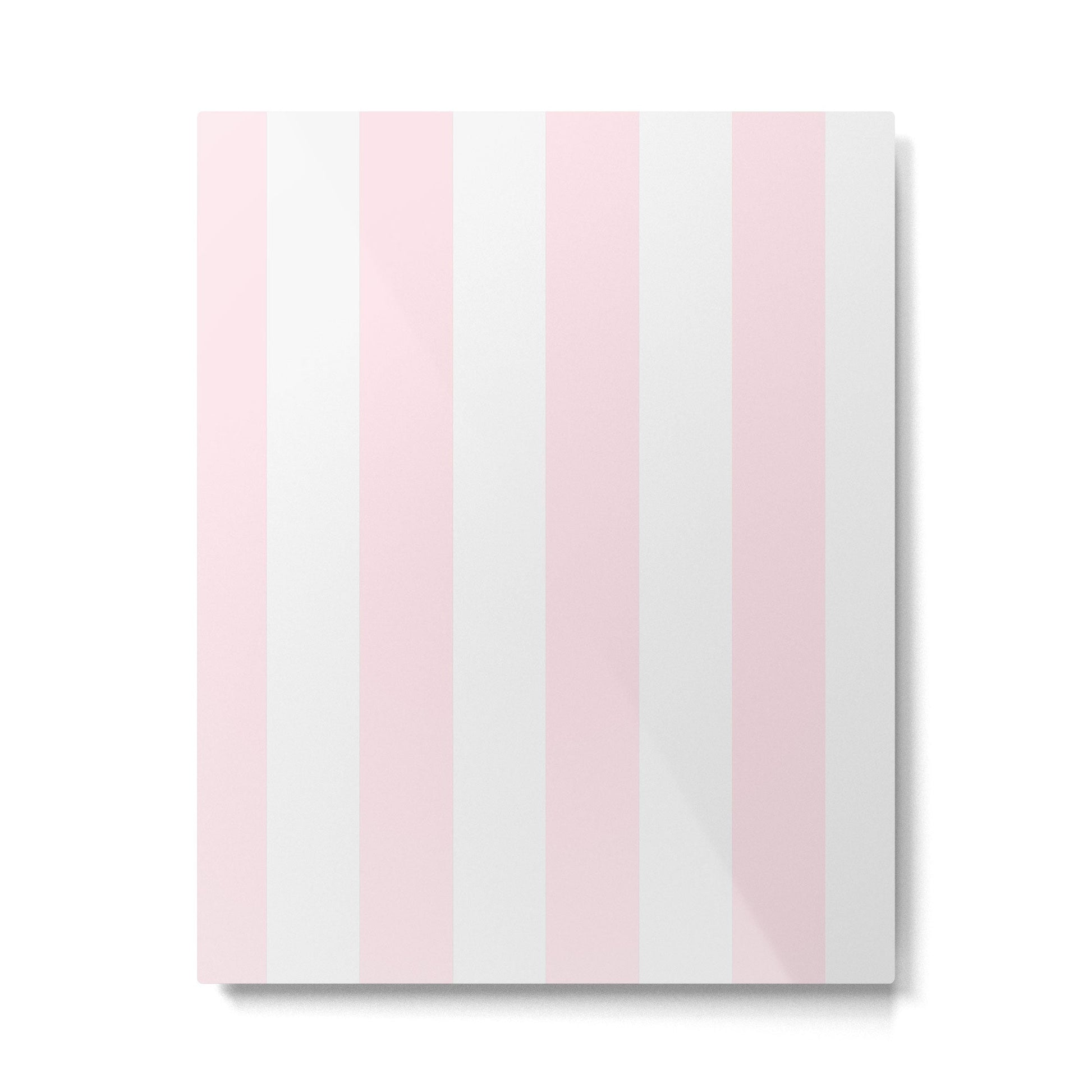 Luxury Striped Pastel Pink Metal Print Gallery Image 3