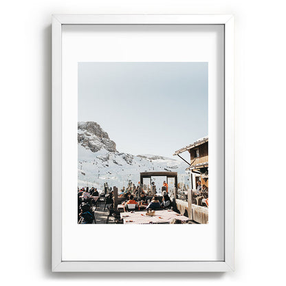 Dolomite Ski Resort | The definition of Mountaintop Après-ski definition | Norther Italy travel prints Framed Art Print Gallery Image 46