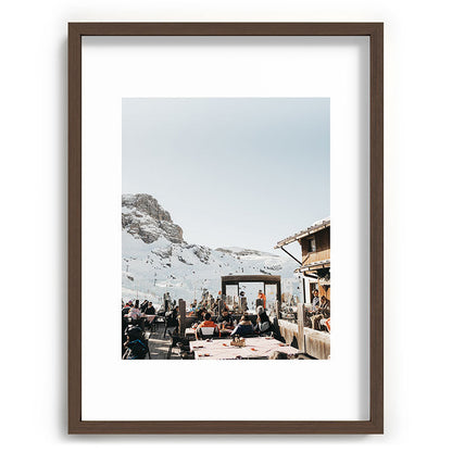 Dolomite Ski Resort | The definition of Mountaintop Après-ski definition | Norther Italy travel prints Framed Art Print Gallery Image 39