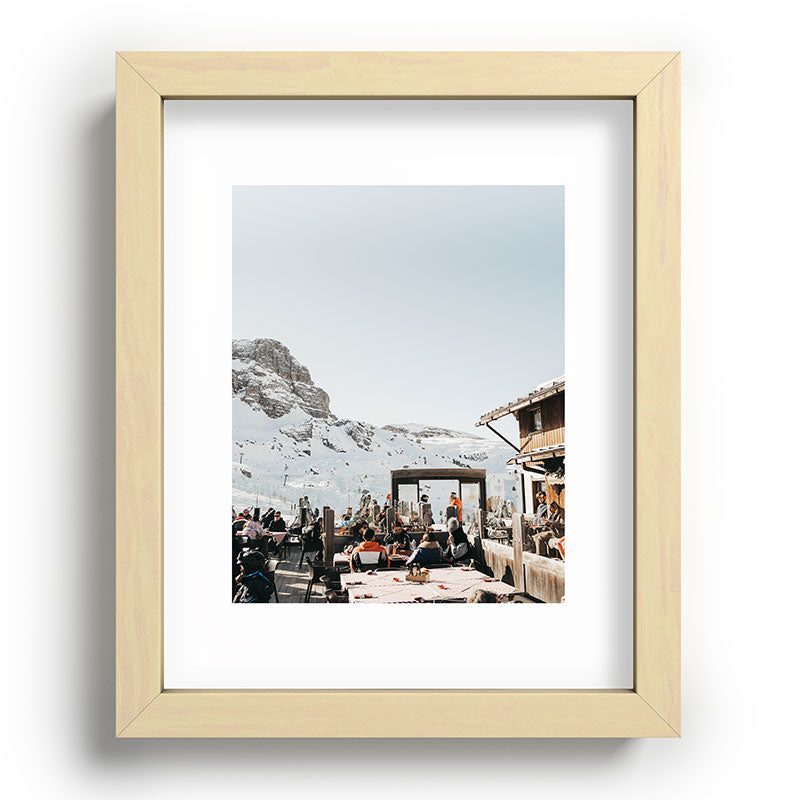 Dolomite Ski Resort | The definition of Mountaintop Après-ski definition | Norther Italy travel prints Framed Art Print Gallery Image 41