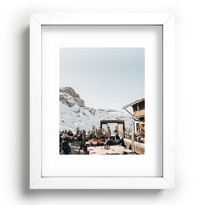Dolomite Ski Resort | The definition of Mountaintop Après-ski definition | Norther Italy travel prints Framed Art Print Gallery Image 45