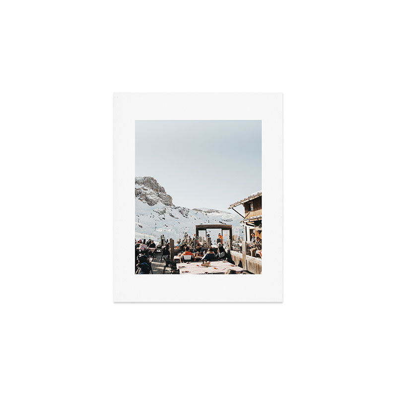 Dolomite Ski Resort | The definition of Mountaintop Après-ski definition | Norther Italy travel prints Art Print Gallery Image 1