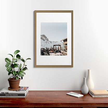 Dolomite Ski Resort | The definition of Mountaintop Après-ski definition | Norther Italy travel prints Framed Art Print Gallery Image 24