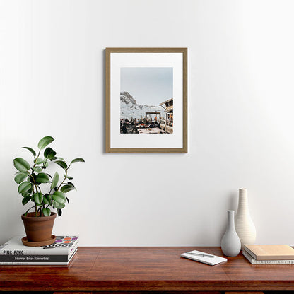 Dolomite Ski Resort | The definition of Mountaintop Après-ski definition | Norther Italy travel prints Framed Art Print Gallery Image 23