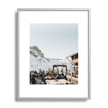 Dolomite Ski Resort | The definition of Mountaintop Après-ski definition | Norther Italy travel prints Framed Art Print Gallery Image 57