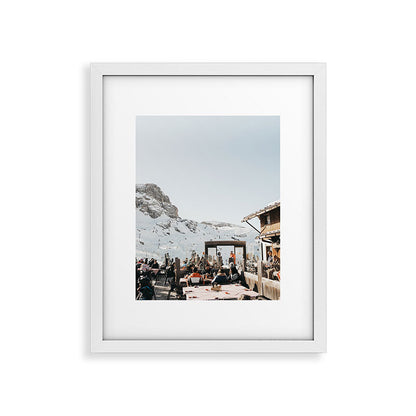 Dolomite Ski Resort | The definition of Mountaintop Après-ski definition | Norther Italy travel prints Framed Art Print Gallery Image 15