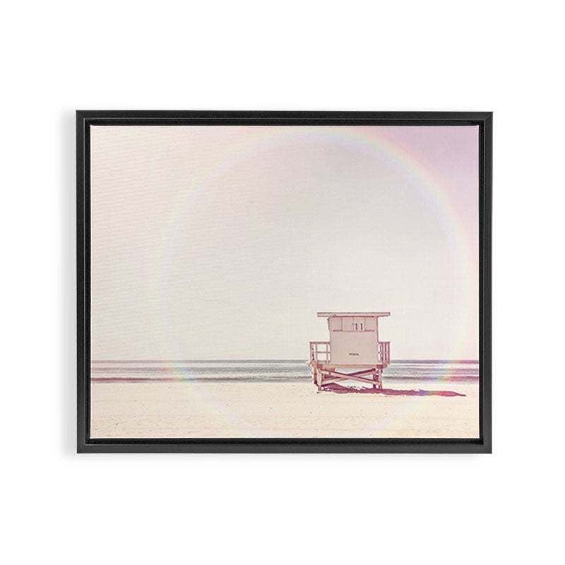 Beach hut Framed Canvas Print Gallery Image 6